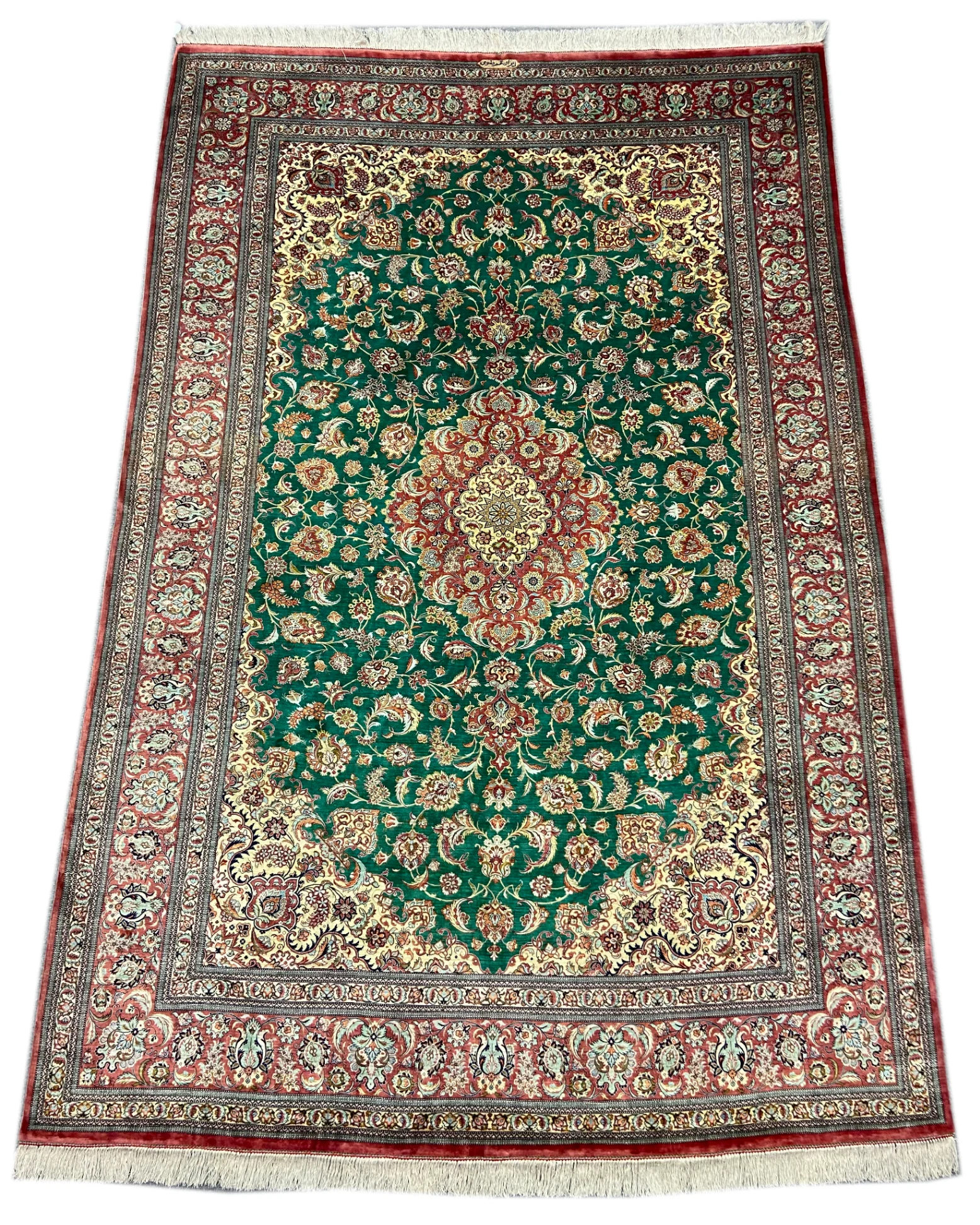 Emerald Qum Silk Medallion